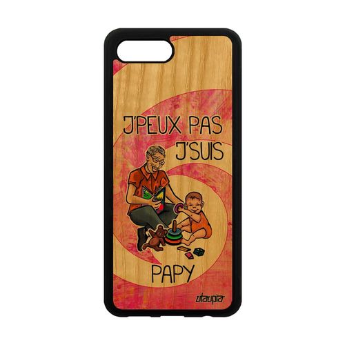 Coque Honor 10 Bois Silicone J'peux Pas J'suis Papy Humour Naissance Garcon Antichoc Je Jpeux Drole Mobile Housse Rose Telephone Gel