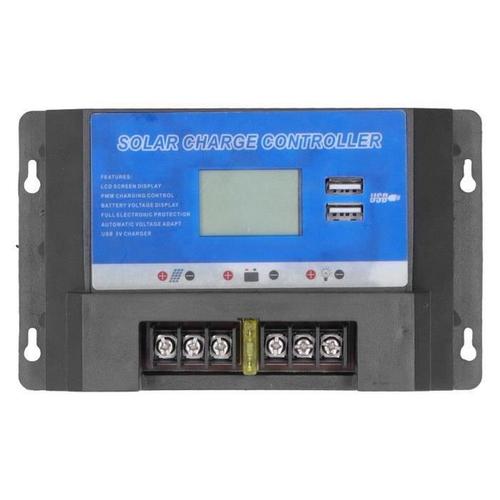 Régulateur solaire d'affichage d'affichage à cristaux liquides de contrôleur de charge solaire d'interface d'Usb double (20A)