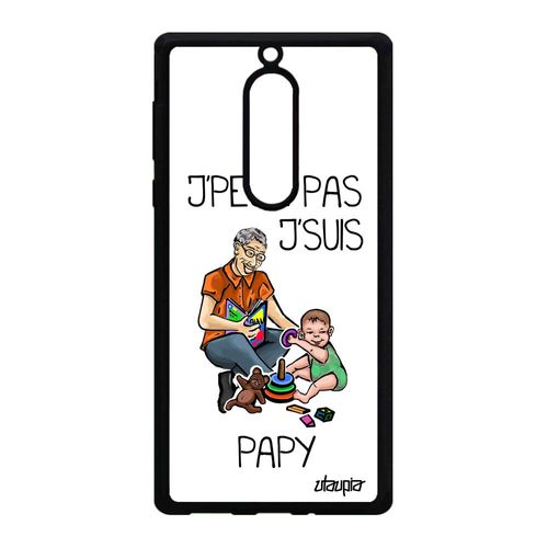 Coque Nokia 5 Silicone Humour J'peux Pas J'suis Papy Je Antichoc Bebe Papi Humoristique Original Drole Blanc Noir Jpeux Mobile Texte