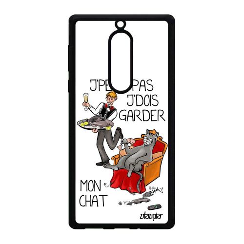 Coque Nokia 5 Silicone J'peux Pas J'dois Garder Mon Chat Bande Dessinée Antichoc Original Humour Jpeux Case Blanc Cartoon Je Texte