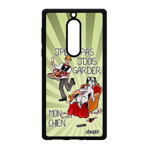 Coque Pour Nokia 5 En Silicone J'peux Pas J'dois Garder Mon Chien Je Rigide Case Humour Cartoon Vert Gel Original Texte Jpeux Solide