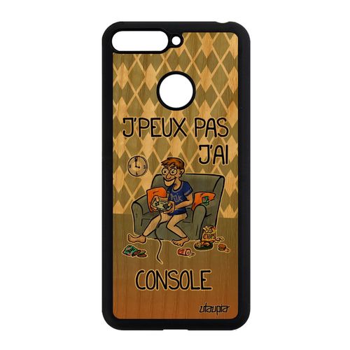 Coque Bois Veritable Honor 7a Silicone J'peux Pas J'ai Console Vert Souple Dessin 4g Jeux Video Portable Etui Humour Gamer Geek Play