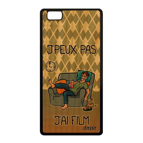 Coque Huawei P8 Lite 2015 Bois Silicone J'peux Pas J'ai Film Manga Ale-L04 Etui Television Vert Dessin Animé Humour Made In France