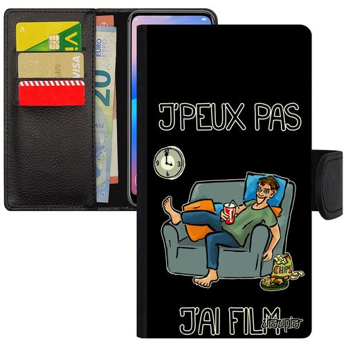 Coque Telephone Iphone 7 Plus Cuir Portefeuille J'peux Pas J'ai Film Cinema Noir Dessin Animé Portable Manga Jpeux Rigide Je