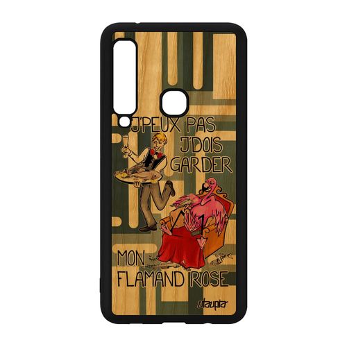 Coque Pour Galaxy A9 2018 En Bois Silicone J'peux Pas J'dois Garder Mon Flamand Rose Jpeux Dessin Oiseau Drole Case Je Texte Samsung