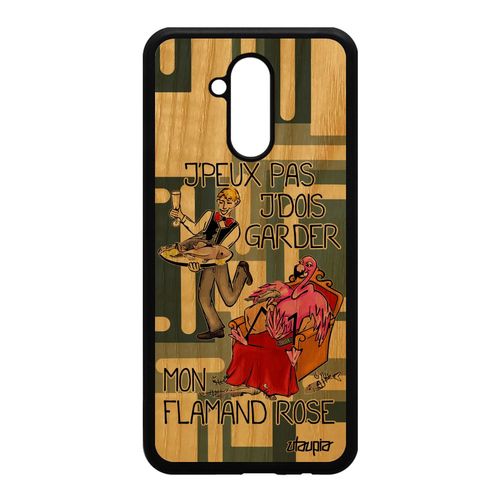 Coque Silicone Huawei Mate 20 Lite En Bois J'peux Pas J'dois Garder Mon Flamand Rose Telephone Frêne Housse Drole Animal Jpeux Texte