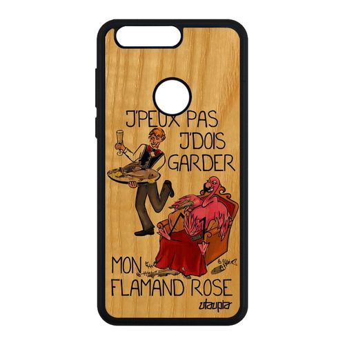 Coque J'peux Pas J'dois Garder Mon Flamand Rose Honor 8 Bois Silicone Texte 4g Bumper Oiseau Drole Antichoc Bande Dessinée Je Jpeux