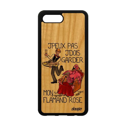 Coque Honor 10 En Bois Silicone J'peux Pas J'dois Garder Mon Flamand Rose Comique 4g De Protection Bande Dessinée Drole Souple Jpeux