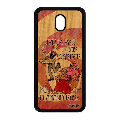 Coque Bois Silicone Je Peux Pas J'dois Garder Mon Flamand Rose Pour Galaxy J3 2017 Cartoon Rose Jpeux Housse Paradis Humour Samsung