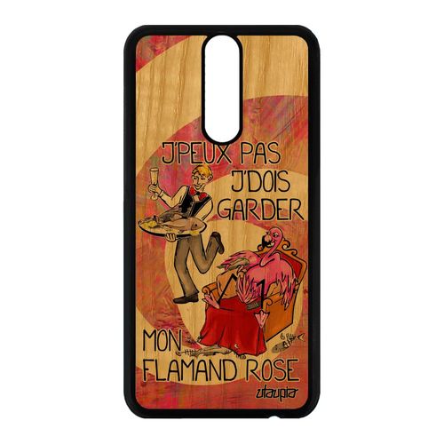 Coque Silicone Huawei Mate 10 Lite Bois Je Peux Pas J'dois Garder Mon Flamand Rose Humour Jpeux Drole Telephone Cartoon Rose Paradis