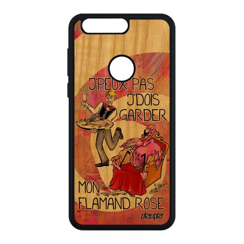 Coque En Bois Silicone Honor 8 Et Je Peux Pas J'dois Garder Mon Flamand Rose Rose Telephone Humoristique Drole De Protection Cartoon
