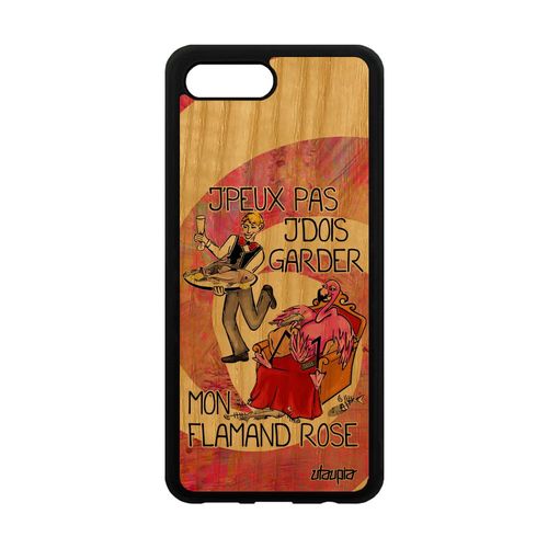 Coque Silicone Honor 10 Bois Je Peux Pas J'dois Garder Mon Flamand Rose Bande Dessinée Jpeux Humoristique Animaux Humour Rose Drole