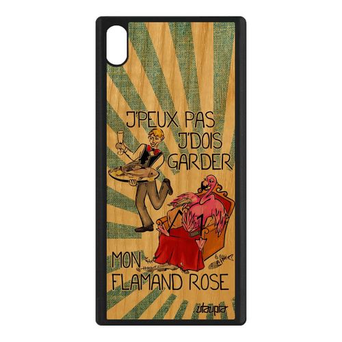 Coque Humour J'peux Pas J'dois Garder Mon Flamand Rose Pour Sony Xperia Xa1 Ultra Bois Silicone Bd Case Texte Drole Etui Jpeux Je De