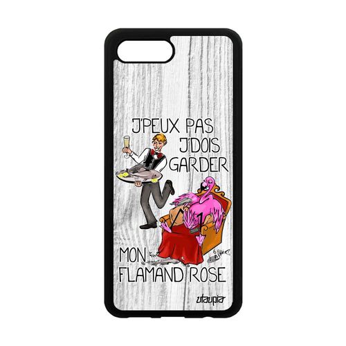 Coque J'peux Pas J'dois Garder Mon Flamand Rose Pour Honor 10 Silicone Humoristique Oiseau Cartoon Original Drole Jpeux Animaux Je