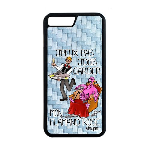 Coque J'peux Pas J'dois Garder Mon Flamand Rose Pour Iphone 7 Plus Silicone Personnalisé Etui Bd Cartoon Humour Telephone Je
