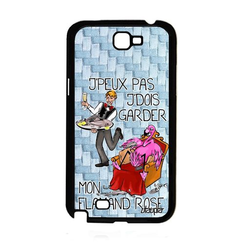 Coque Silicone Pour Galaxy Note 2 J'peux Pas J'dois Garder Mon Flamand Rose Drole Texte Tpu Oiseau Case Dual Sim Cartoon Bd Samsung