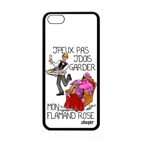 Coque J'peux Pas J'dois Garder Mon Flamand Rose Pour Apple Iphone 5c Silicone Texte Cartoon Je Humoristique Case Telephone Housse De