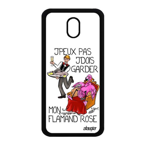 Coque Galaxy J3 2017 Silicone J'peux Pas J'dois Garder Mon Flamand Rose Cartoon Paradis Personnalisé Bande Dessinée Etui Je Samsung