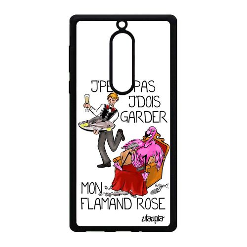 Coque Nokia 5 En Silicone J'peux Pas J'dois Garder Mon Flamand Rose Cartoon Jpeux Housse Je Humoristique Texte Blanc Made In France