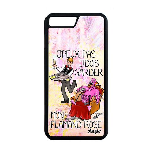 Coque Humour J'peux Pas J'dois Garder Mon Flamand Rose Iphone 7 Plus Silicone Jpeux Comique Violet Portable Dessin Drole Texte