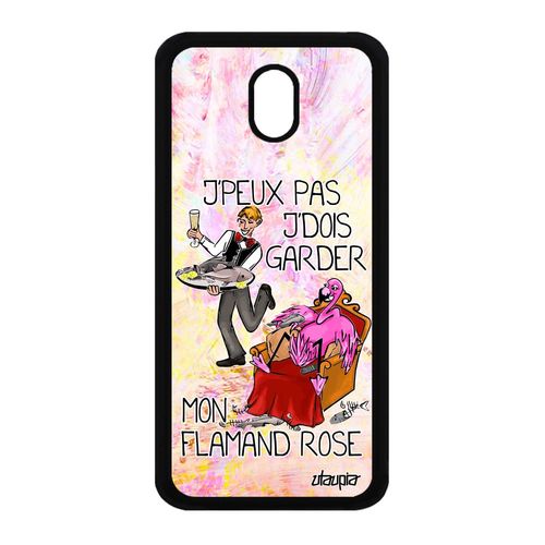 Coque Pour Galaxy J3 2017 Silicone Humour J'peux Pas J'dois Garder Mon Flamand Rose Je Jpeux Oiseau Dessin Drole Motif Texte Samsung