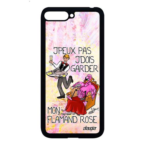Coque En Silicone Humour J'peux Pas J'dois Garder Mon Flamand Rose Huawei Y6 2018 Drole Animaux Dessin Telephone Oiseau Bumper Jpeux