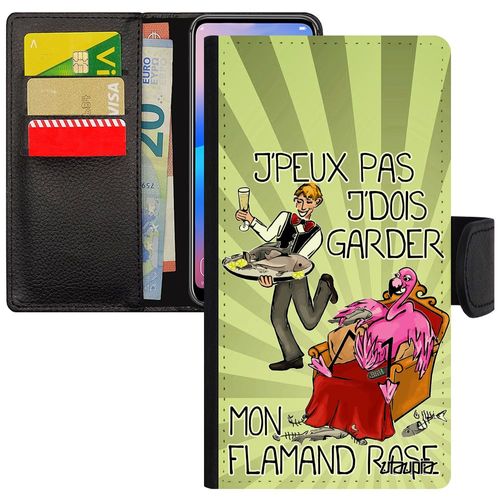Coque Apple Iphone 5 5s Se Porte Cartes Silicone J'peux Pas J'dois Garder Mon Flamand Rose Je Smartphone Drole Animal Humoristique