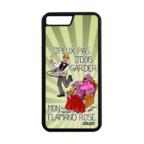 Coque Pour Iphone 7 Plus Silicone J'peux Pas J'dois Garder Mon Flamand Rose Drole Jpeux Oiseau Housse Animal Humour Je Texte