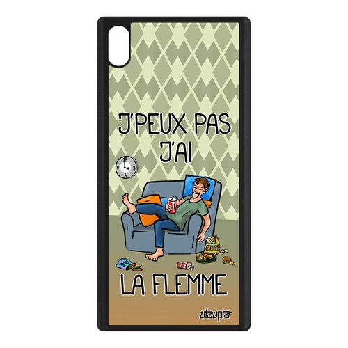 Coque Silicone J'peux Pas J'ai La Flemme Sony Xperia Xa1 Ultra Vert Feignant Jpeux Case G3221 Comique Je Fatigué Texte Humour Cover
