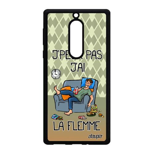 Coque J'peux Pas J'ai La Flemme Nokia 5 Silicone Gel Feignant Humour Je Telephone Comique Jpeux Motif Drole Fatigué Vert Texte Bd De