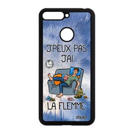 Coque J'peux Pas J'ai La Flemme Pour Honor 7a Silicone Comique Bleu Texte Antichoc Case Drole Fatigué Caoutchouc Humour Faignant Je