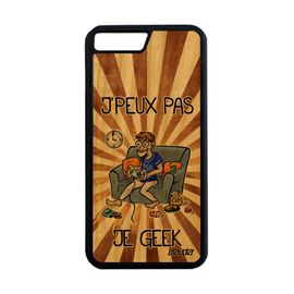 Coque Iphone 7 Plus Bois Silicone J'peux Pas Je Geek Play Dessin Marron Drole Comique Humour Console Jpeux Je Made In France