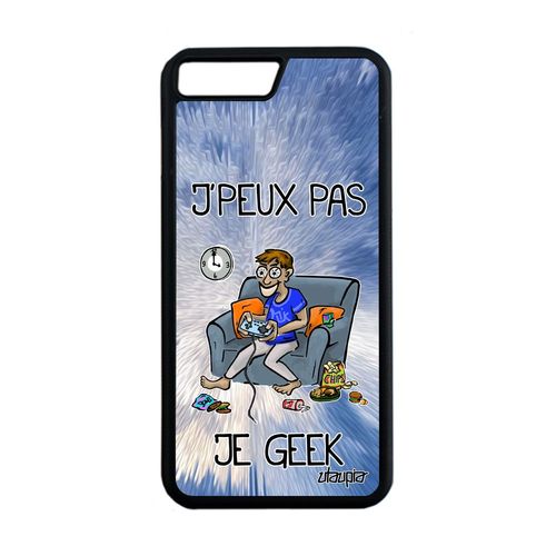 Coque Iphone 8 Plus Silicone J'peux Pas Je Geek Play Humour Bleu Housse Drole Je Gamer Jpeux Console Jeux Video Made In France