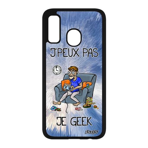 Coque Antichoc A40 En Silicone J'peux Pas Je Geek Play Console Humour Telephone Drole Mobile Je Texte Jeux Video Samsung Galaxy