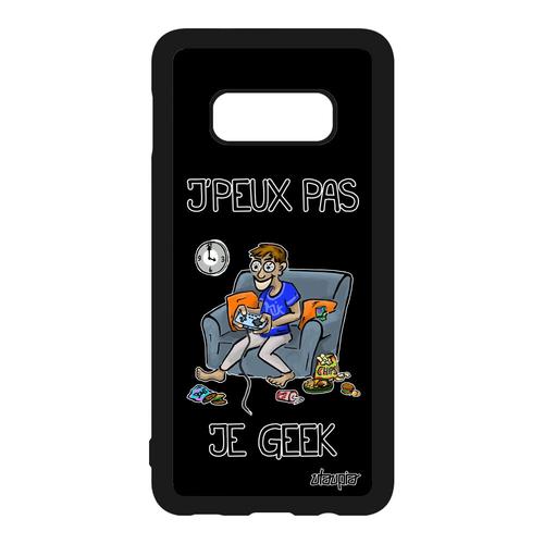 Coque S10e Silicone J'peux Pas Je Geek Housse Etui Play Smartphone Bd Gamer Telephone Jpeux Texte Console Alu Humour Samsung Galaxy