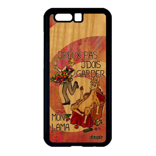 Coque En Bois Silicone Honor 9 J'peux Pas J'dois Garder Mon Lama Housse Smartphone Humoristique Case Tpu Rose Cartoon Drole Je Jpeux