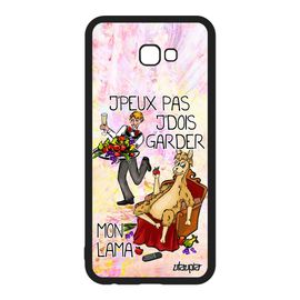 Coque Samsung Galaxy J4 Plus 2018 Silicone Jpeux Pas J'dois Garder Mon Lama Animaux Housse Humour Violet Texte Dessin Drole Tpu Je