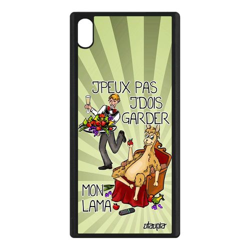 Coque Silicone Sony Xperia Xa1 Ultra J'peux Pas J'dois Garder Mon Lama Jpeux Drole Animal Vert Humoristique Bd Portable Etui Je De