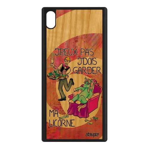 Coque Silicone Sony Xperia Xa1 Ultra Bois Humour J'peux Pas J'dois Garder Ma Licorne Drole Rose De Protection Cartoon Poney Animaux