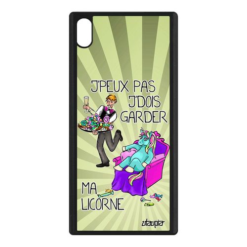 Coque Sony Xperia Xa1 Ultra Silicone Je Peux Pas J'dois Garder Ma Licorne Metal Animal Vert Humoristique Poney Jpeux Drole Texte Bd
