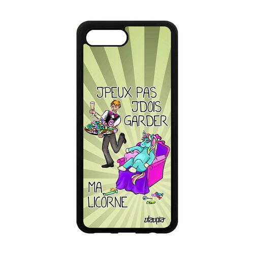 Coque Silicone Honor 10 Je Peux Pas J'dois Garder Ma Licorne Humoristique Mobile Vert Drole Antichoc Bd Portable Jpeux Cartoon Poney