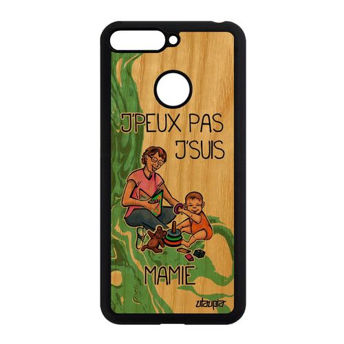 Coque Honor 7a Bois Silicone Jpeux Pas J'suis Mamie Vert Drole Gel Dessin Mamy Famille Humour Comique De Protection Smartphone Bebe