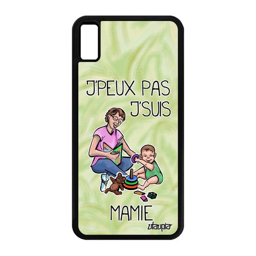 Coque Pour Iphone Xs Max Silicone J'peux Pas J'suis Mamie Cadeau Fete Des Grands Meres Housse Humour Drole Vert De Protection