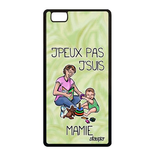 Coque Pour Huawei P8 Lite 2015 Silicone J'peux Pas J'suis Mamie Texte Je Comique Vert De Protection Case Bd Mamy Rigide Humour Jpeux