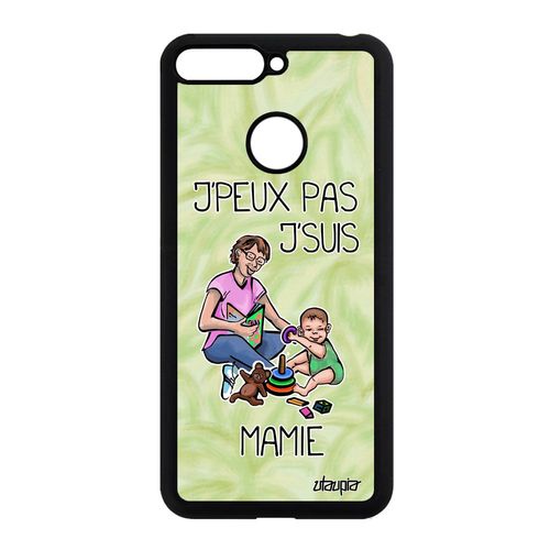 Coque Silicone J'peux Pas J'suis Mamie Pour Honor 7a Je Vert Mamy Cadeau Fete Des Grands Meres Bd Alu Comique Texte Humour Portable