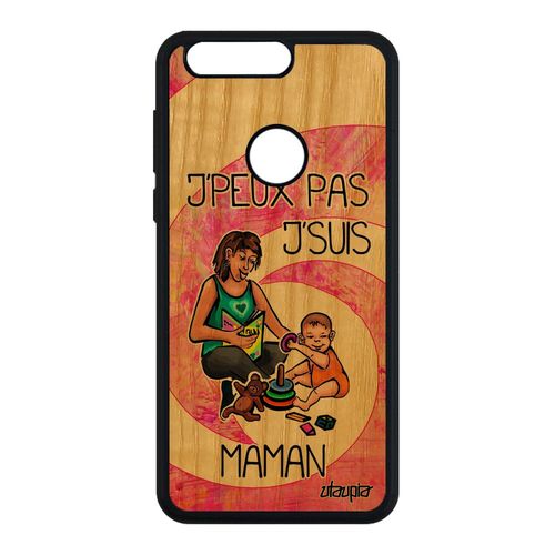 Coque Honor 8 Bois Silicone J'peux Pas J'suis Maman Personnalisé Jpeux Tpu Drole Cover Rose Je Mere Humoristique Telephone Antichoc