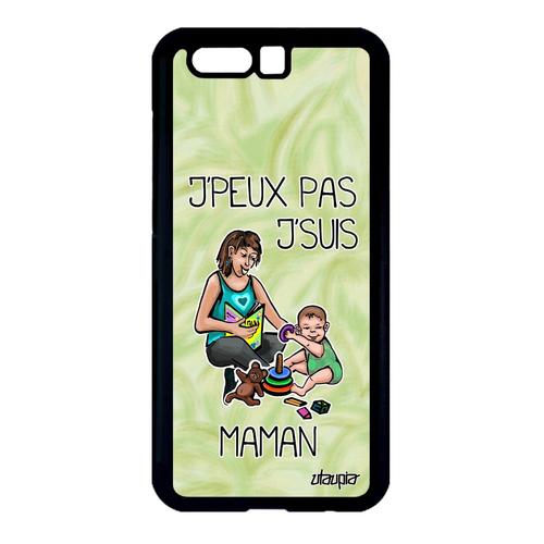 Coque Pour Honor 9 Silicone J'peux Pas J'suis Maman Texte Noir 4g Housse Telephone Naissance Fille Jpeux Bd Comique Made In France