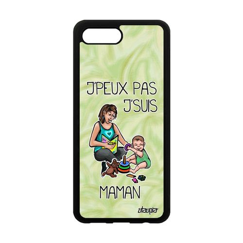 Coque J'peux Pas J'suis Maman Honor 10 Silicone Bd Tpu Texte Cadeau Fete Des Meres Naissance Fille Vert Drole Etui Humour Jpeux Je