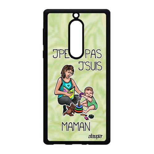 Coque J'peux Pas J'suis Maman Antichoc Pour Nokia 5 Silicone De Protection Vert Jpeux Drole Comique Je Naissance Fille Humour Design