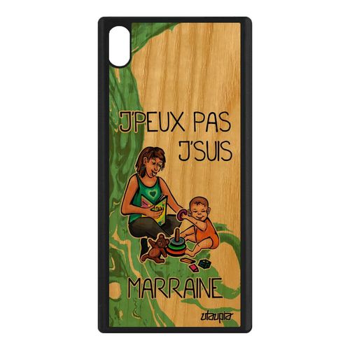 Coque J'peux Pas J'suis Marraine Sony Xperia Xa1 Ultra Bois Silicone De Protection Vert Je Bebe Personnalisé G3212 Jpeux Drole Case